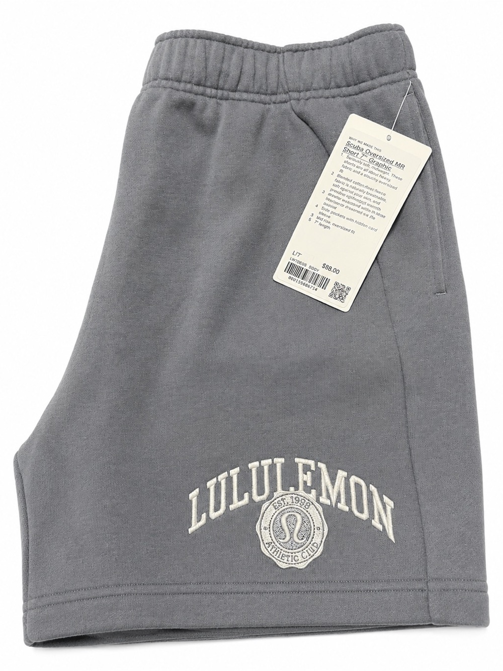Lululemon Gray Athletic Shorts with Logo